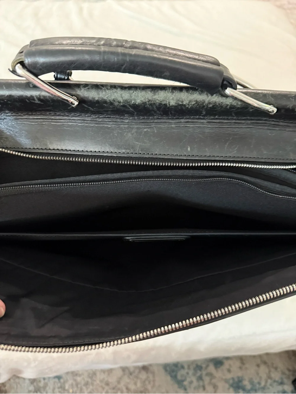 TUMI Briefcase Luggage Crossbody Black Multipocket Travel Bag